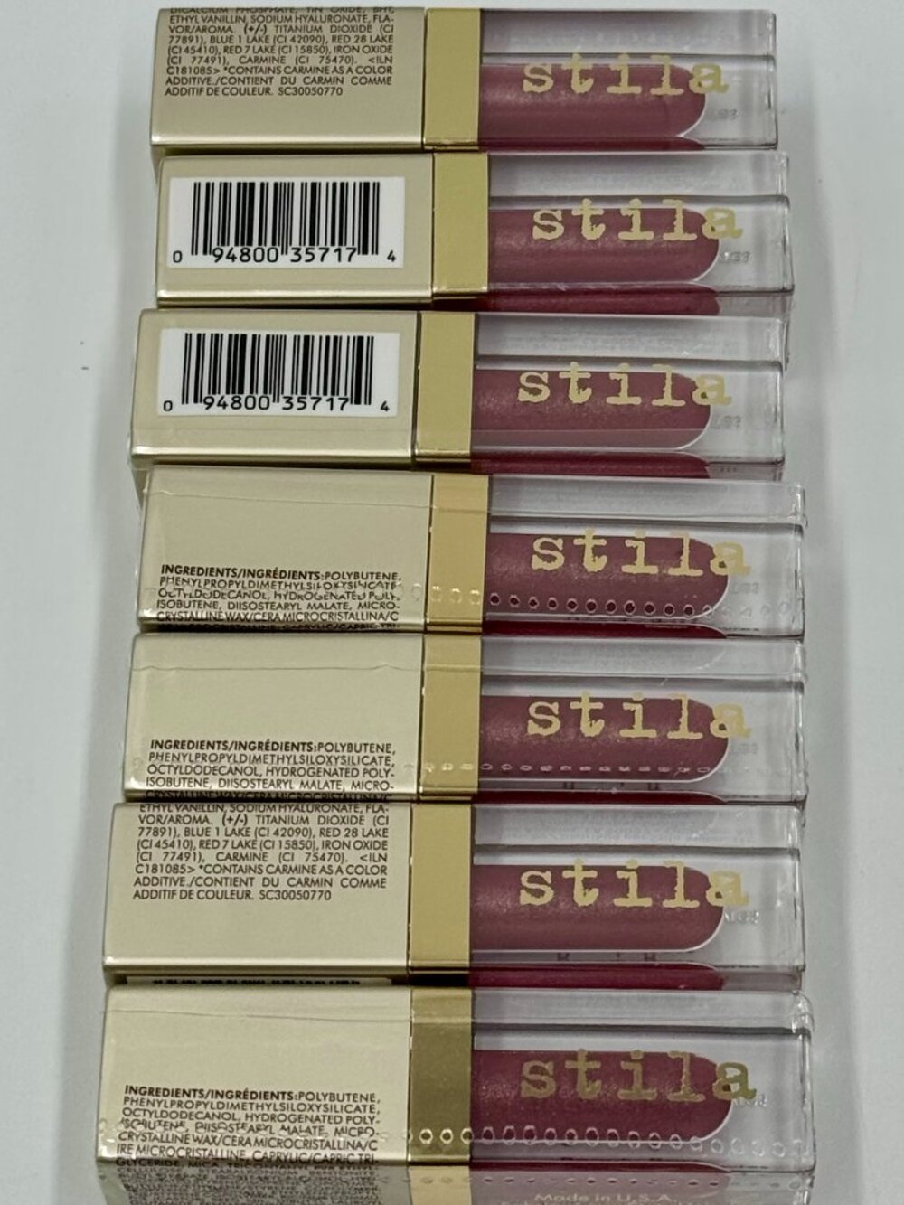 7 Pieces Stila Mini Lip Gloss Beauty Boss - Synergy -